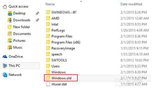 Win10ϵͳϵͳWindows.oldļ